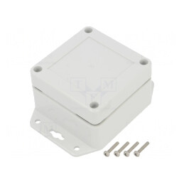 Carcasă Universală ABS Gri Deschis 75x75x45mm | Electronic-mag.ro | Componente Electronice