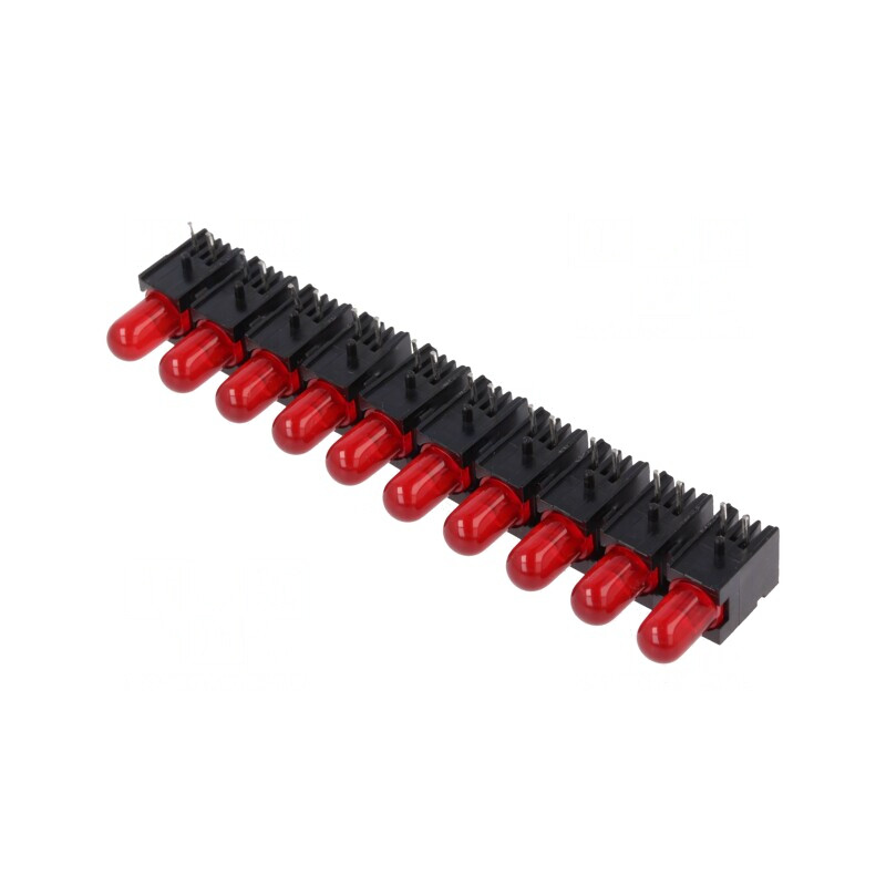LED Roșu 5mm 20mA 60° 4-10mcd | Electronic-mag.ro | Componente Electronice