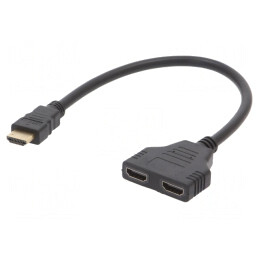 Splitter HDMI Pasiv Negru 1 Intrare 2 Ieşiri | Electronic-mag.ro | Componente Electronice