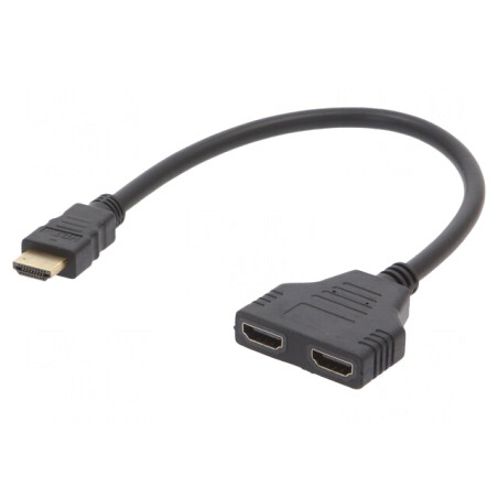 Splitter HDMI Pasiv Negru 1 Intrare 2 Ieşiri | Electronic-mag.ro | Componente Electronice