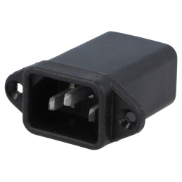 Conector Alimentare AC Soclu Tată 2A 250V IEC 60320 Lipire | Electronic-mag.ro | Componente Electronice