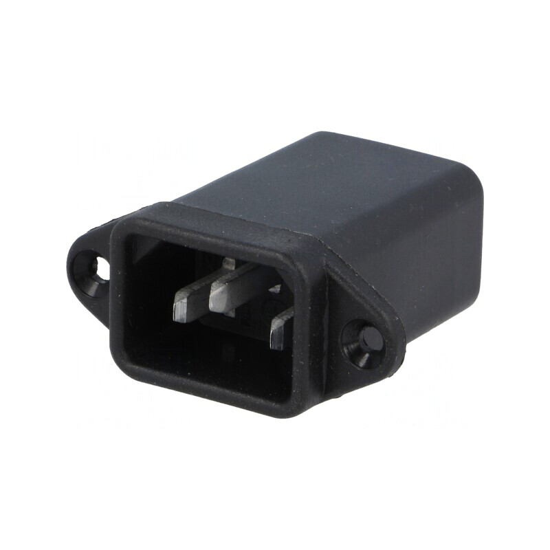 Conector Alimentare AC Soclu Tată 2A 250V IEC 60320 Lipire | Electronic-mag.ro | Componente Electronice