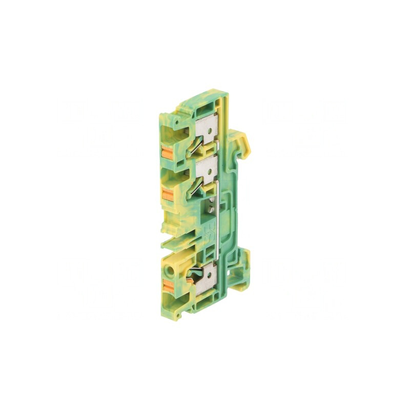 Conector Îmbinare Șine 4mm2 1 Pistă 3 Borne Galben-Verde TS35 | Electronic-mag.ro | Componente Electronice Conector Îmbinare Șine 4mm2 1 Pistă 3 Borne Galben-Verde TS35 | Electronic-mag.ro | Componente Electronice