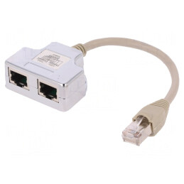 Splitter RJ45 Ecranat Cat 5 2 Porturi | Electronic-mag.ro | Componente Electronice