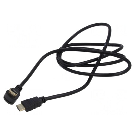Cablu HDMI 2.0 1,5m Negru 90° | Electronic-mag.ro | Componente Electronice