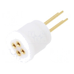 Soclu Tranzistoare TO18 THT Aurit PTFE 4 PIN | Electronic-mag.ro | Componente Electronice