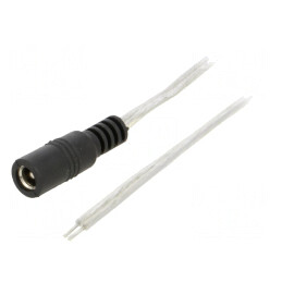 Cablu DC 5,5/2,5 Soclu Drept Transparent 3m | Electronic-mag.ro | Componente Electronice