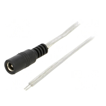 Cablu DC 5,5/2,5 Soclu Drept Transparent 3m | Electronic-mag.ro | Componente Electronice