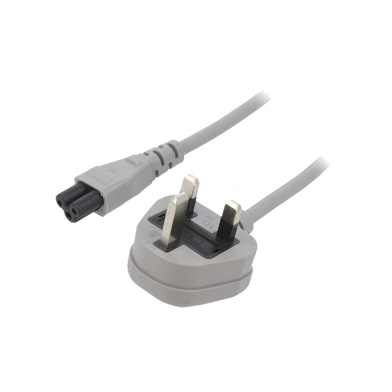 Cablu Alimentare 1.8m Gri 3A | Electronic-mag.ro | Componente Electronice