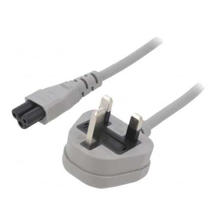 Cablu Alimentare 1.8m Gri 3A | Electronic-mag.ro | Componente Electronice