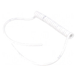 Cablu spiralat alb 3x0.15mm2 neecranat 300V 0.1m-0.4m | Electronic-mag.ro | Componente Electronice