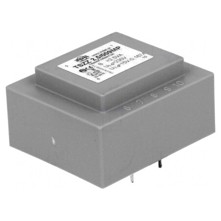 Transformator încapsulat 2,5VA 230VAC 15V 160mA PCB | Electronic-mag.ro | Componente Electronice