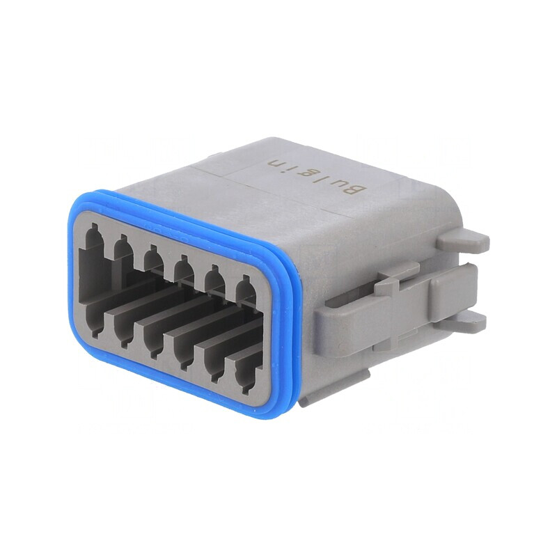 Conector cablu-cablu PX0 mamă 12 pini gri IP68 | Electronic-mag.ro | Componente Electronice