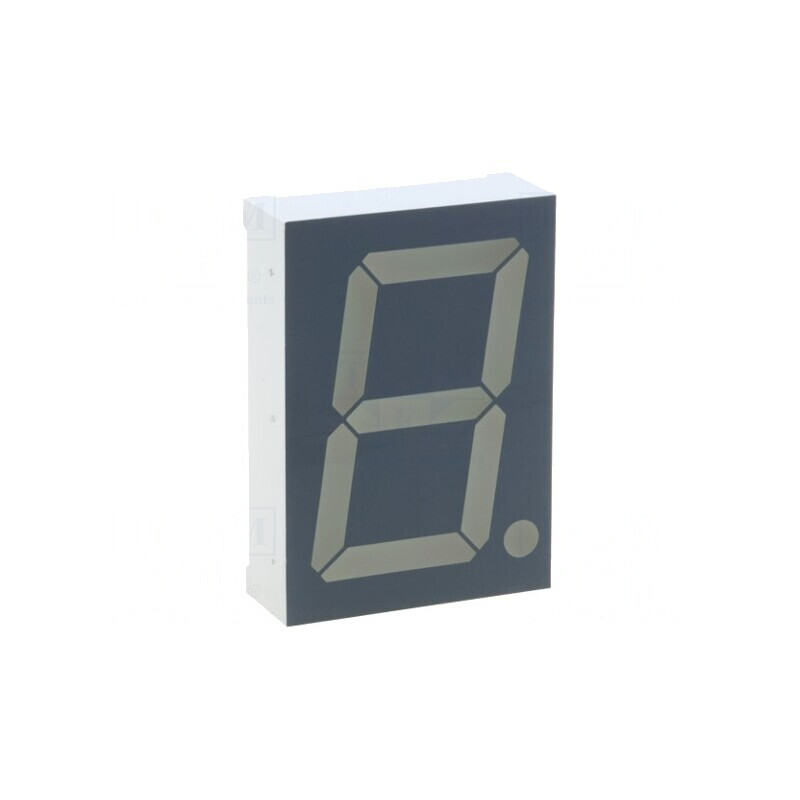 Afișaj LED 7 Segmente 38mm 1,5 Cifre Albastru | Electronic-mag.ro | Componente Electronice