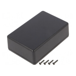 Carcasă Universală Neagră ABS IP40 70x105x35mm | Electronic-mag.ro | Componente Electronice
