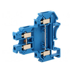 Conector Îmbinare Șine 0,2-4mm² 4 Borne Albastru 32A
