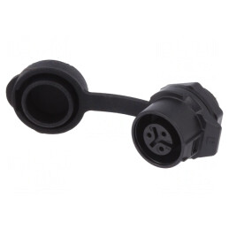 Conector Circular Mamă 3-PIN Aurit 5A 12mm | Electronic-mag.ro | Componente Electronice