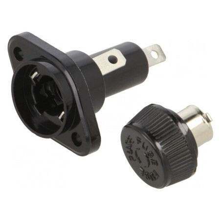 Soclu protecție siguranțe cilindrice 10x38mm 30A panou | Electronic-mag.ro | Componente Electronice