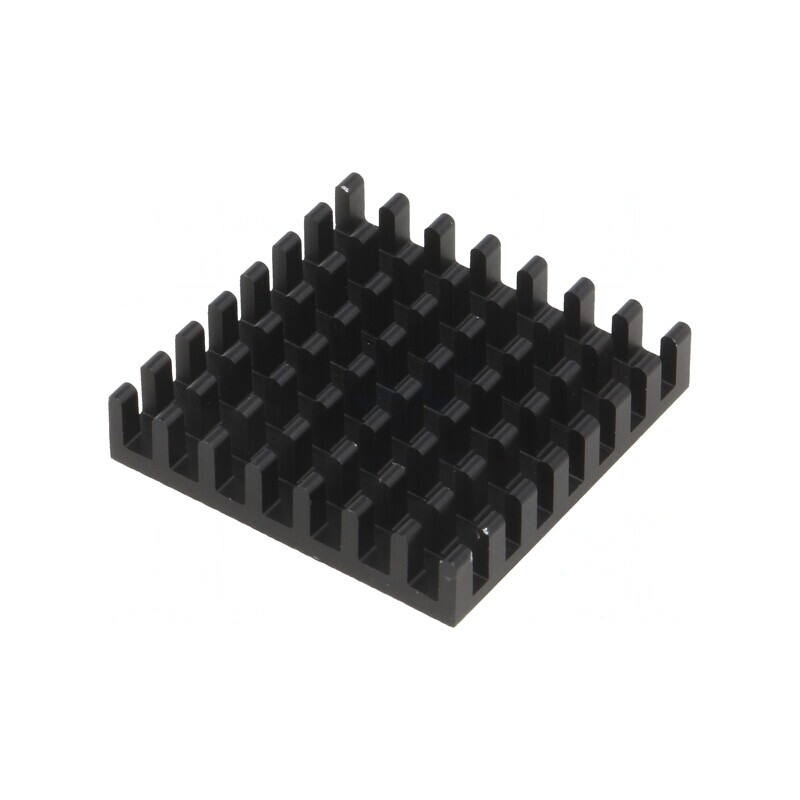 Radiator Aluminiu Negru 29x29x6mm | Electronic-mag.ro | Componente Electronice