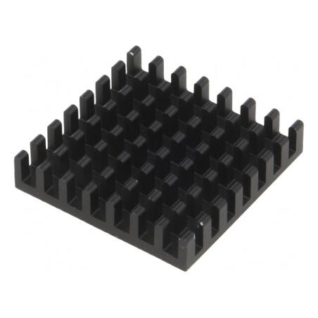 Radiator Aluminiu Negru 29x29x6mm | Electronic-mag.ro | Componente Electronice