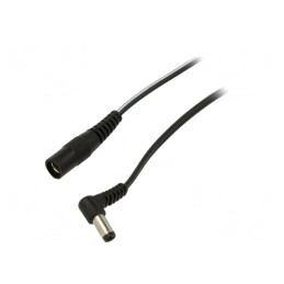 Cablu DC 5,5/2,1 Soclu la 5,5/2,5 Mufă În Unghi 2x0,5mm2 | Electronic-mag.ro | Componente Electronice