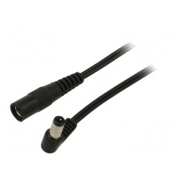 Cablu DC 5,5/2,5 mm Mufă-Soclu în Unghi 2x0,5mm² | Electronic-mag.ro | Componente Electronice