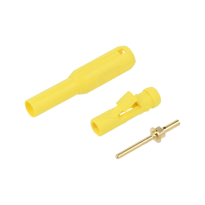 Conector banană 1,5mm mufă galbenă | Electronic-mag.ro | Componente Electronice