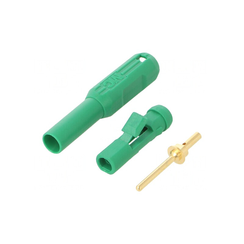 Conector banană 1,5mm mufă verde 39,7mm | Electronic-mag.ro | Componente Electronice