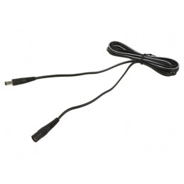 Cablu Alimentare DC Negru 5,5/2,5 mm 2x0,5mm2 | Electronic-mag.ro | Componente Electronice