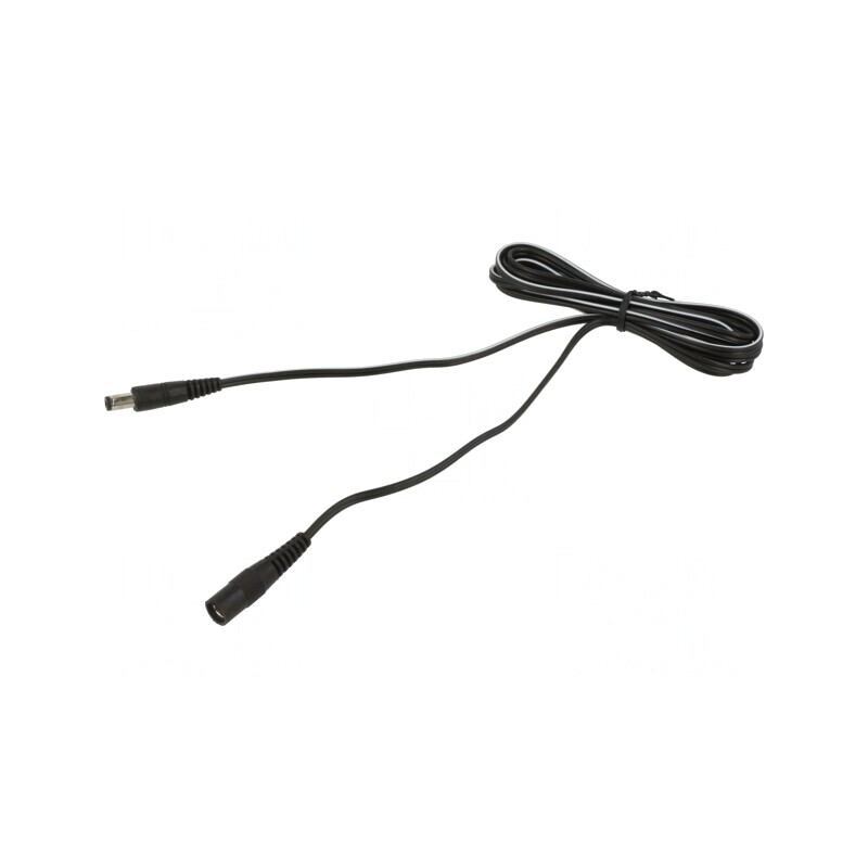 Cablu Alimentare DC Negru 5,5/2,5 mm 2x0,5mm2 | Electronic-mag.ro | Componente Electronice