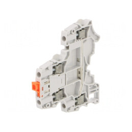 Conector de Șine 0,2-4mm² 2 Piste 4 Borne Gri 5,2mm | Electronic-mag.ro | Componente Electronice