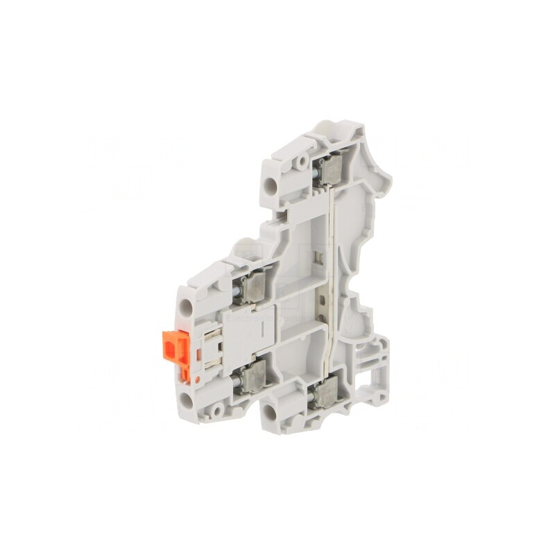 Conector de Șine 0,2-4mm² 2 Piste 4 Borne Gri 5,2mm | Electronic-mag.ro | Componente Electronice