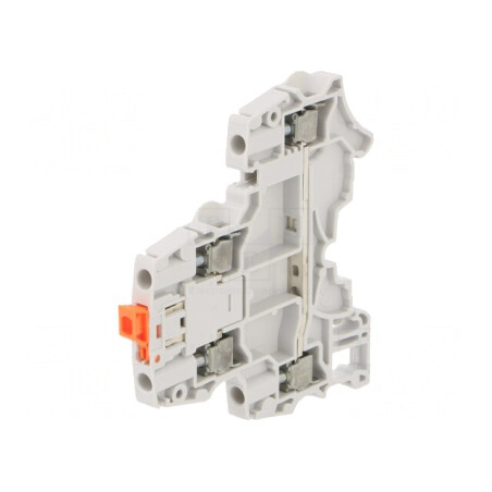 Conector de Șine 0,2-4mm² 2 Piste 4 Borne Gri 5,2mm | Electronic-mag.ro | Componente Electronice