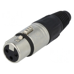 Mufă XLR Mamă 3 Pin pentru Cablu 3,5-8mm | Electronic-mag.ro | Componente Electronice