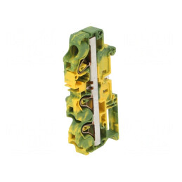 Conector Șine Galben-Verde 0.5-10mm² 3 Borne | Electronic-mag.ro | Componente Electronice