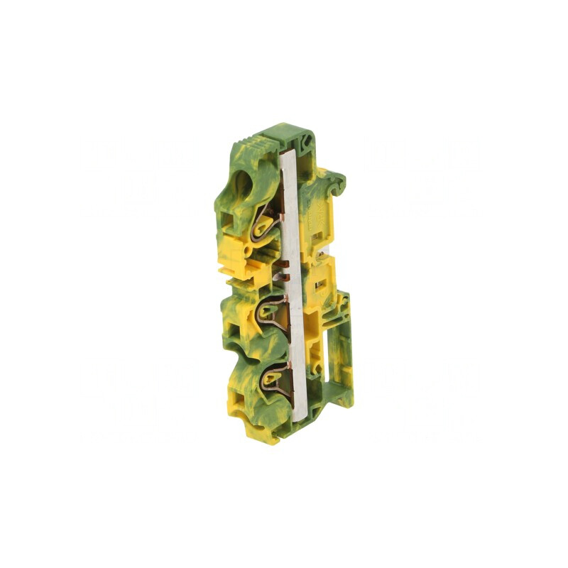 Conector Șine Galben-Verde 0.5-10mm² 3 Borne | Electronic-mag.ro | Componente Electronice