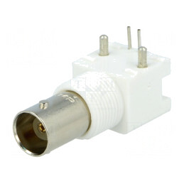Soclu BNC mamă unghi 90° 50Ω THT montare panou | Electronic-mag.ro | Componente Electronice