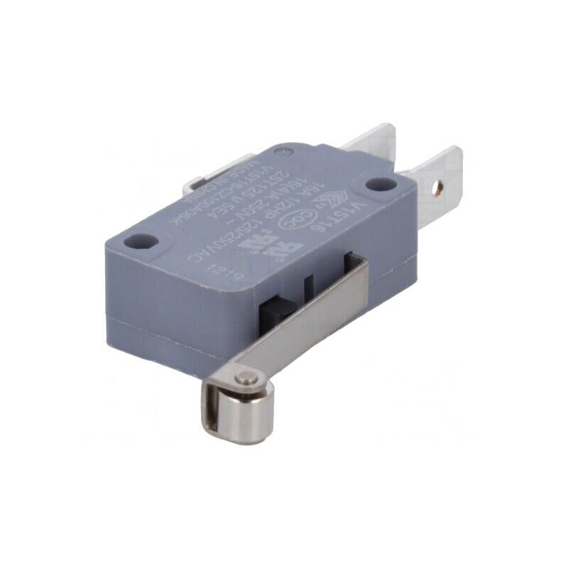 Microîntrerupător SNAP ACTION 16A 250VAC cu manetă și rolă | Electronic-mag.ro | Componente Electronice