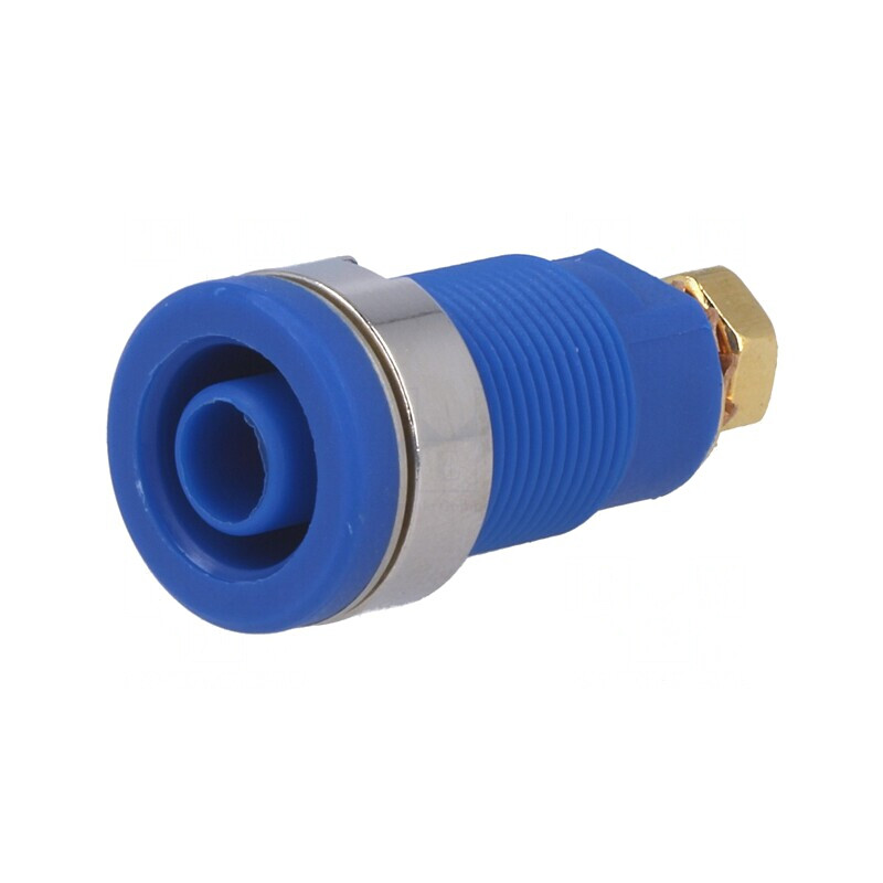 Soclu banană 4mm 32A albastru aurit pe panou | Electronic-mag.ro | Componente Electronice Soclu banană 4mm 32A albastru aurit pe panou | Electronic-mag.ro | Componente Electronice