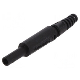 Mufă Banană 2mm 10A 600VDC Neagră | Electronic-mag.ro | Componente Electronice