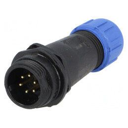Mufă SP13 tată 6 PIN IP68 125V 5A | Electronic-mag.ro | Componente Electronice