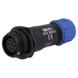 Mufă SP13 mamă 7 pini IP68 5A 125V pentru cablu | Electronic-mag.ro | Componente Electronice