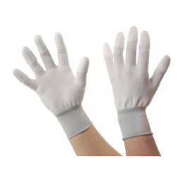 Mănuşi de protecţie ESD bej S | Electronic-mag.ro | Componente Electronice