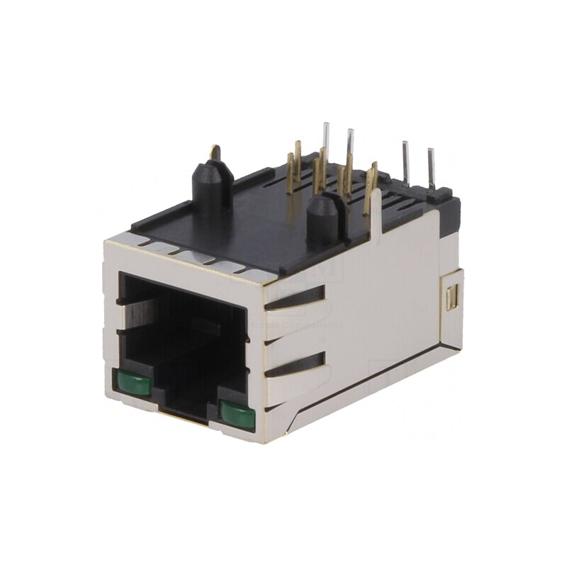 Soclu RJ45 8P8C Ecranat cu LED | Electronic-mag.ro | Componente Electronice Soclu RJ45 8P8C Ecranat cu LED | Electronic-mag.ro | Componente Electronice