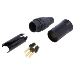 Mufă XLR 3 Pin Tată pe Cablu Lipire | Electronic-mag.ro | Componente Electronice