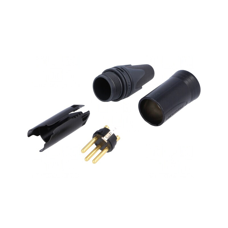 Mufă XLR 3 Pin Tată pe Cablu Lipire | Electronic-mag.ro | Componente Electronice