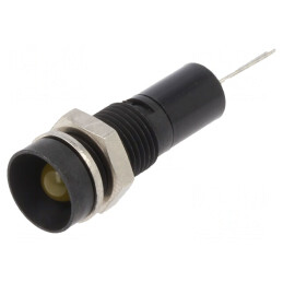 Lampă LED Galbenă 12VDC Ø8mm pentru PCB | Electronic-mag.ro | Componente Electronice