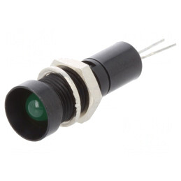 Lampă LED Verde 12VDC Ø8mm pt. PCB | Electronic-mag.ro | Componente Electronice
