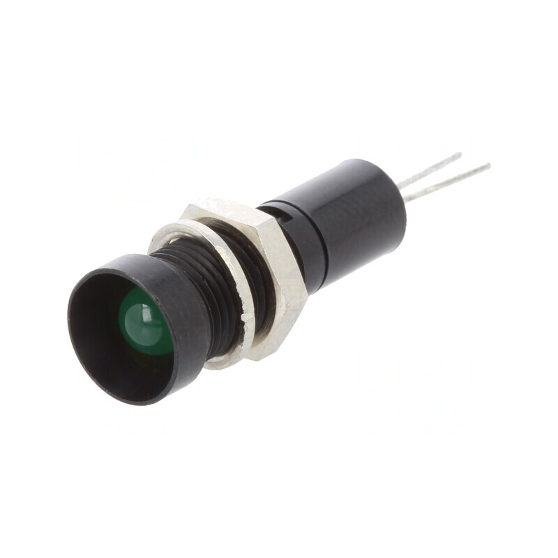 Lampă LED Verde 12VDC Ø8mm pt. PCB | Electronic-mag.ro | Componente Electronice