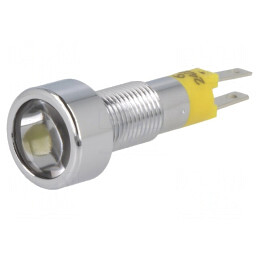 Lampă de control LED galbenă Ø8,2mm 24-28V